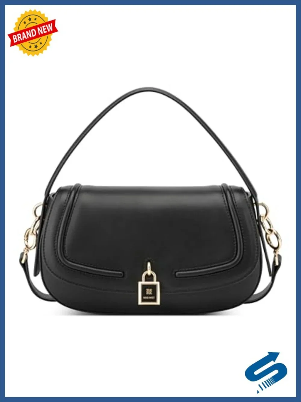 Convertible Crossbody Flap Satchel Faux Leather Adjustable Strap